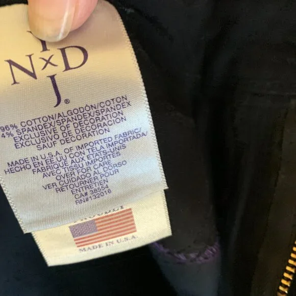 NYDJ Black Bootcut Jeans, Size 16W - Picture 5 of 5